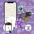 x Sanrio Character Keychain Case Compatible with Apple AirTag (College Letters Kuromi)
