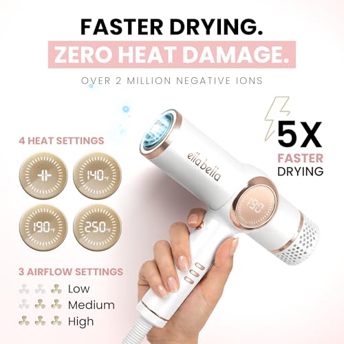 Ionic Hair Dryer with Diffuser (White)