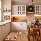 10 Pcs Christmas Gingerbread Man Kitchen Decor and Accessories Set Kitchen Towels Pot Holders Oven Mitts and Rugs for Baking Cooking BBQ Mom Housewarming Gifts (Light Brown / Christmas Gingerbread Man)