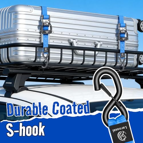 Ratchet Straps 4 Pack (Blue / 8.2 Ft)