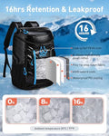 Cooler Backpack Insulated 30 Cans (Silver / Circular zipper)