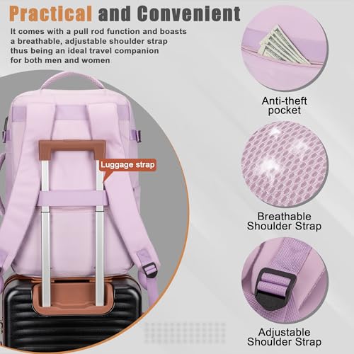 40L Travel Backpack (Purple / Large)