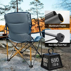 2 Pack Oversized Folding Camping Chair for Adults (Navy-2 Pack)