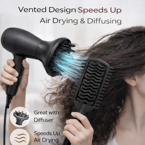 Curl Defining Brush for Curly Hair (9118 Black)