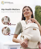 PureHug Baby Carrier (Air Mesh-Almond / Regular Fit (25"-50" Waist))