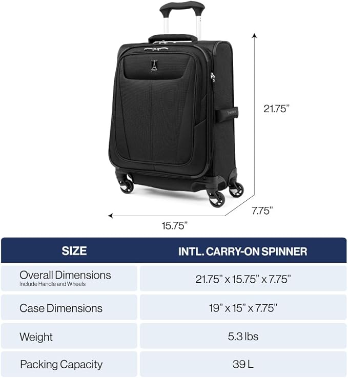 Travelpro Maxlite 5 Softside Expandable Carry-On Luggage - Image 3