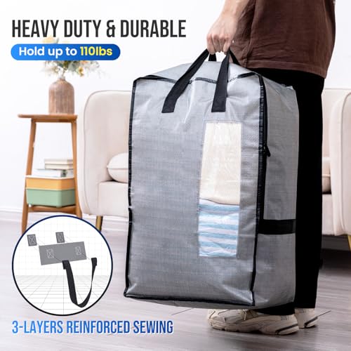 2 Pack Gray Moving Bags W (Gray / 2 Pack Large)
