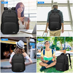 School Backpack for Teen Boys & College Students (Black / 15.6 Inch)