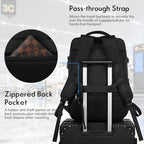 Carry On Backpack for Women (17.3 inch / Black Zipper)