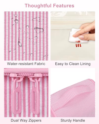 Travel Hanging Toiletry Bag (Pink / Large)