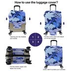 Travel Luggage Cover (Blue / XL: Fit 29-30 Inch Luggage)