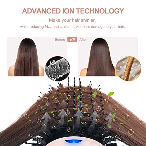 One Step Hair Dryer Brush and Styler Volumizer (Pink / 2.3" Oval Barrel)