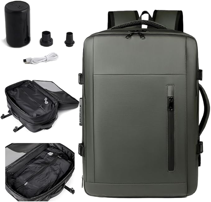 Vacuum-sealed travel computer backpack, Water-Resistant, by Unknown