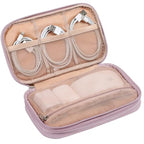 Electronics Travel Organizer Cord Case (Medium / Peach Pink)