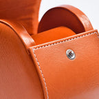 Luxury Leather Watch Storage Box Travel Single Watch Case Jewelry Gift Box for Christmas Anniversary Birthday (Orange)