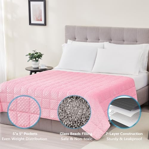 Weighted Blanket for Adult (22-nosegay / 80" x 87" | 25lbs)