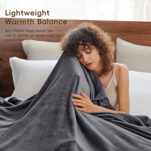 Fleece Blanket Twin Size 76"x90" (Grey / Twin xl(76" X 90"))