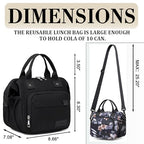 Hibiscus Small Lunch Bag Lightweight Insulated Lunch Box for Women Work Portable Soft Cooler for Picnic Travel Road Trips (Small / S2: Hibiscus)