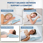 Neck Pillow Memory Foam Pillows for Sleeping (Blue)