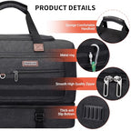 Duffle Bag for Men 60L Travel Canvas Weekender with Toiletry Bag (Classic Black)