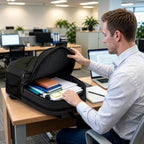 Laptop Backpack for Work (Black Green / 17 Inch)