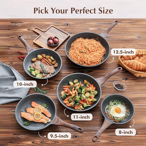 Nonstick Frying Pan Skillet (12 Inch / Gray)