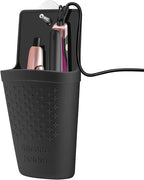 Heat Resistant Silicone Hair Iron Mat and Pouch,Portable Travel Hair Straightener Mat and Holder for Hair Styling Tools.1 Pack.(Black)