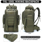 Hiking Backpack for Men 70L (100l-olivegreen)