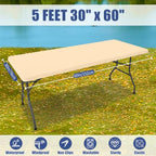 2 Pack Rectangle Spandex Fitted Table Cloth (Ivory / 60" x 30" (Rectangular))