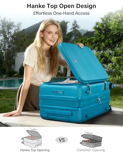 Expandable Medium Checked Luggage (Caribbean Blue / 24 Inch EXT)