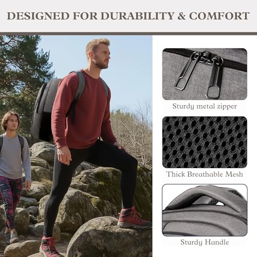 18.4" Large Laptop Backpack (Grey / 18.4 Inch(45L))