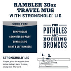 Rambler 30 oz Travel Mug (Wild Vine Red)
