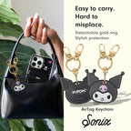 x Sanrio Character Keychain Case Compatible with Apple AirTag (Kuromi)