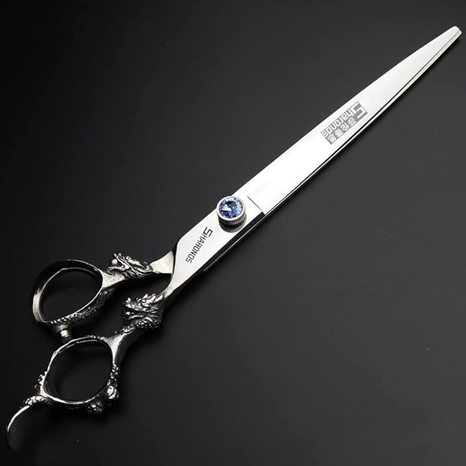 5.5/6 /7 Inch Purple Dragon Knight Professional Japanese Hair Scissors Barber Scissors Set (9 inch Cutting)