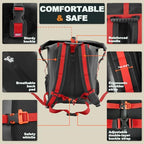 Waterproof Backpack Dry Bag 25L (Black Red / 35L)