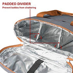 3 Bottle Wine Cooler Bag Carrier for Travel (Grey 2)