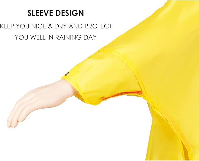 longsinger Rain Poncho for Adult, Waterproof Rain Poncho - Image 6