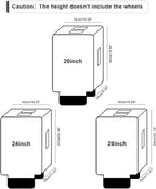 3 PCS Luggage Covers for Suitcase TSA Approved, 20/24/28 Inch Full Clear - Image 2