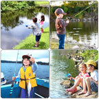 Kids Fishing Pole (BLUE / 4.92 ft)