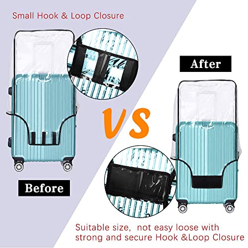28 Inch Waterproof Clear Suitcase Cover (Black Trim-0.4mm / 28" Suitcase Cover.)