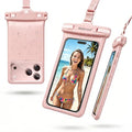 3D Waterproof Phone Pouch with Lanyard (1 Pack - Pink7.0")