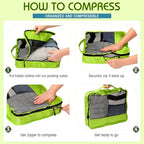 Packing Cubes for Suitcase Large Organizer Bags (Green / Medium)