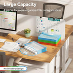 6 Pack Plastic Expanding File Folder (6 Pack Rgb Color)