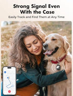Holder for Apple AirTag [Fit Tightly Design] [Easy to Install] [Hold Air Tag Securely] Waterproof TPU Shell Case with All Metal Keychain Key Ring Clip (Black)
