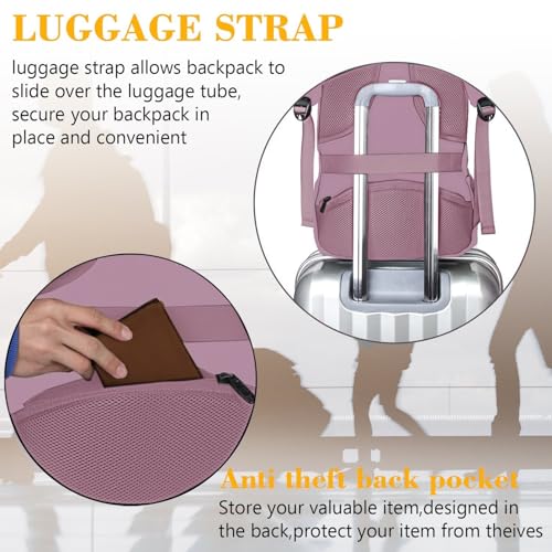 Dark Purple Personal Item Backpack (15.6 Inch / Dark Purple)