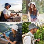 Lightweight Bucket Hat for Women Quick (One Size-Large / Black)