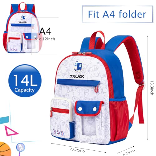 Toddler Backpacks Kids Preschool Cartoon Mini Travel Bag Ages 2 (K-blue(fit Folder-no Leash) / M for Age 2-5)