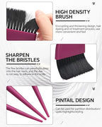 3 Pack Hair Color Brush Set (Rose Red)