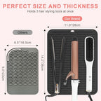 Oversize Silicone Heat Resistant Mat for Hair Tools (Black)