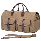 Carry On Garment Bag (Brown-two pockets-Canvas)